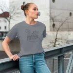 šedé dámske tričko s motívom Bratislava