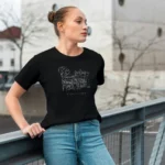 čierne dámske tričko s motívom Bratislava