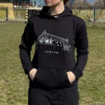 čierna dámska mikina s motívom Zvolena