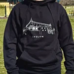 čierna pánska mikina s motívom Zvolena